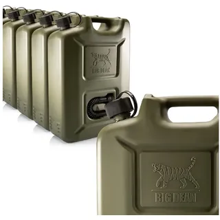 BigDean Benzinkanister (Made in Germany) 5 x 20 L Olivgrün