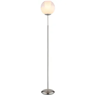 GLOBO Stehleuchte Beistellleuchte Standlampe Kristalle opal verchromt Glas Kugel E27