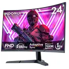 KOORUI 24 Zoll Curved Gaming-Monitor FHD 1080P 180Hz,1ms, 1500R Krümmung Ultradünnes Design, HDMI/DP, 100x100mm VESA-Montage