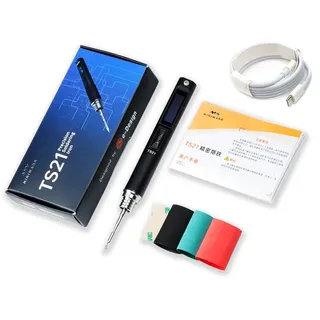 MINIWARE TS21 Lötkolben Schweißgerät KU Tips Smart Tragbar Digit 100W 3 Sekunden Schmelzbehälter Füllen Licht Voreinstellung Temperatur 100-450°C