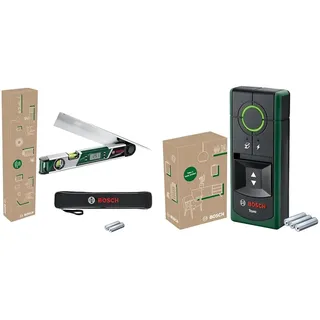 Bosch Winkelmesser UniversalAngle (Winkel bis 220° präzise messen) & Ortungsgerät Truvo 2. Generation (Ein-Knopf-Bedienung, Ortung von Kabeln/Metall bis 70mm)