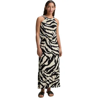 Tom Tailor Damen 1046493 Kleid, 38070-Abstract Beige Zebra, 40