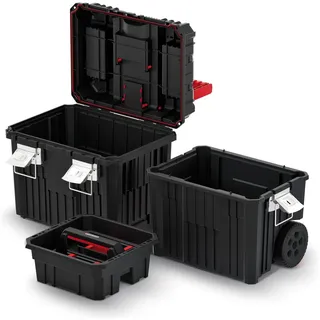 Kistenberg Werkzeugtrolley 3in1 rot|schwarz 450 x 360 x 640 mm