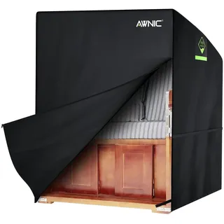 Awnic Strandkorb Schutzhülle 135 x 105 x 175/140 cm Schwarz