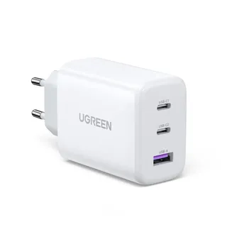 UGREEN USB C Ladegerät 65W PD Netzteil 3-Port Charger Adapter PPS 45W Schnellladegerät kompatibel mit MacBook Pro/Air/Neo, iPad, iPhone 17/16/15/14, Galaxy S25 Ultra, Pixel, Steam Deck (Weiß)