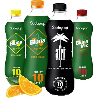 Sodapop BLUNA & AFRI Sirup 4er Set (je 1 Flasche)