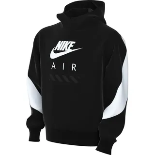 Nike Kinder Air Fleece Hoodie Unisex Hoodies - Black/White/White, M