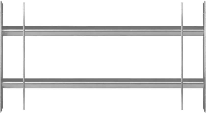 Fenstergitter Berlin Stahl, Basic Serie Winkelprofil 3 mm, Silber oberflächenveredelt, 500-650 x 300 mm, Laibungsmontage, individuell konfigurieren