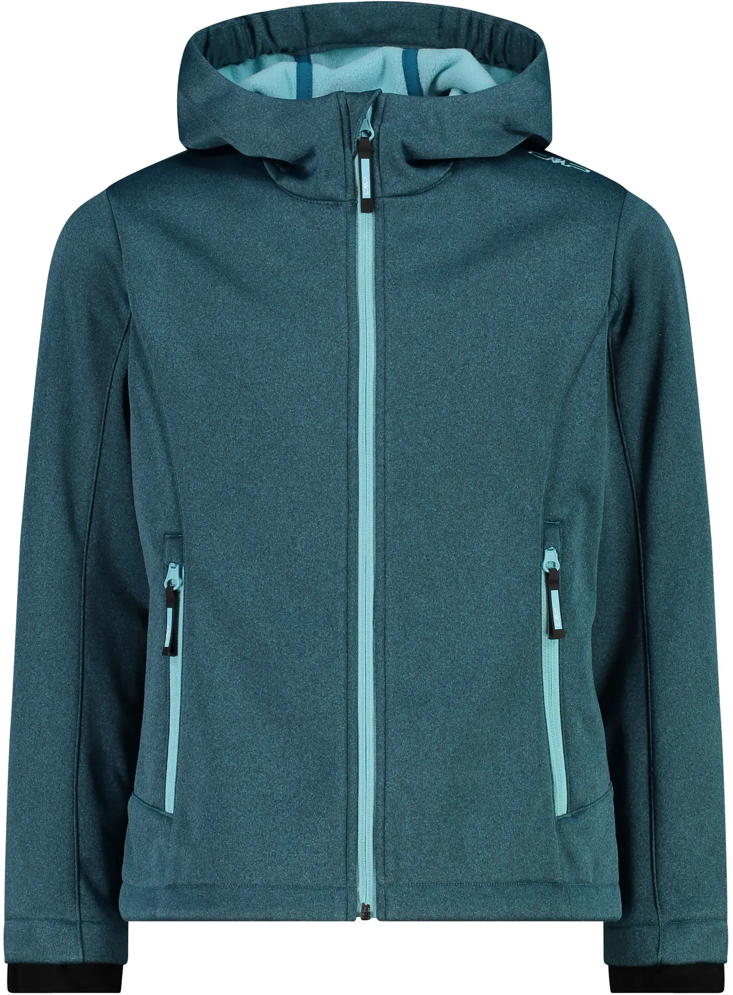 CMP Softshelljacke Mädchen in deep lake melange-acqua, Größe 128 - blau