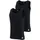Herren Unterhemden 2er Pack Tank Top Active Flex Cotton ärmellos einfarbig Schwarz Baumwolle Large