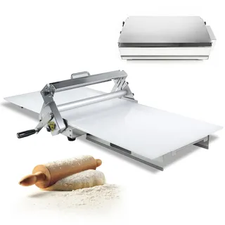 Gewerbliche Teigausrollmaschine, Wendbare Blätterteig- und Fondant-Ausrollmaschine, Manuelle Ausrollmaschine, Einstellbare Dicke, Faltbare Ausrollmaschine für Bäckereien Konditoreien,Model300