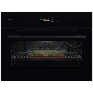 AEG NKK8N621B Backofen mit Mikrowellenfunktion 45cm Schwarz