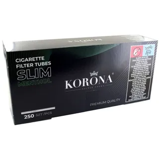 Korona De Luxe Slim Menthol Filterhülsen 250 Stück Packung