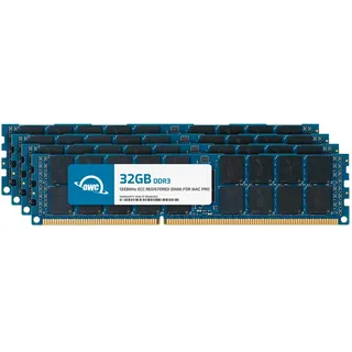 OWC - 128GB Memory Upgrade Kit - 4 x 32GB PC10600 DDR3 ECC-R 1333MHz DIMMs für Mac Pro Late 2013 Modelle