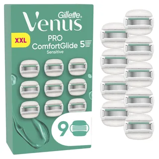 Gillette Venus Pro ComfortGlide Sensitive Rasierer, 9 Ersatzklingen