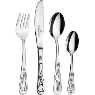 Picard & Wielpütz Kinderbesteck "5991 Tiere", silber (silberfarben), 4 Stk., Edelstahl 18/0, PICARD & WIELPÜTZ SOLINGEN, Essbesteck-Sets