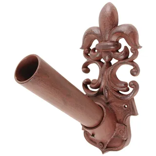 Esschert Design Fahnenmasthalter Fleur de lis, braun, 12.5 x 21 x 27.2, VH09