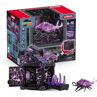 schleich ELDRADOR CREATURES | BATTLE CAVE Schattenassel 42675 | Set aus ELDRADOR Battle Cave mit Monster und Schattenkristall | Battle Caves zur Arena stapelbar | Spielzeug ab 7 Jahren | 34 Teile