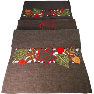 khevga Tischläufer Herbst braun 40x140 cm (Braun)