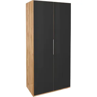 Level 100 x 236 x 58 cm Plankeneiche Nachbildung/Grauglas