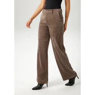 Aniston CASUAL Cordhose mit trendigem, weiten Bein - NEUE KOLLEKTION, Gr. 38 N-Gr, braun, , 99891166-38 N-Gr