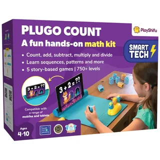 Shifu - Plugo Count - Mathe-Spiel mit Geschichten und Rätseln | Alter 5-10 Jahre, interaktives Mint-Spielzeug | Pädagogisches Geschenk für Jungen & Mädchen (App-basiert)