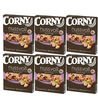 Corny nussvoll Nuss und Traube einzeln verpackte Riegel 96g 6er Pack