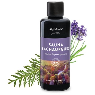 AllgäuQuelle Bio Saunaaufguss Aufgussmittel ätherische Sauna-Öle Lavendel Zeder Mandarine Saunaduft Konzentrat 100 ml