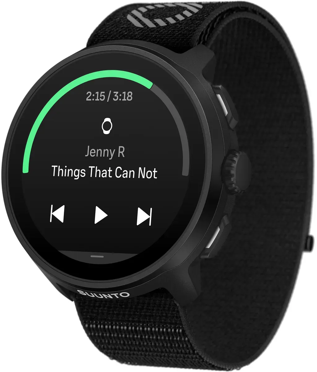 Suunto Suunto Run mit Nylonarmband GPS Uhr (Größe One Size, schwarz)