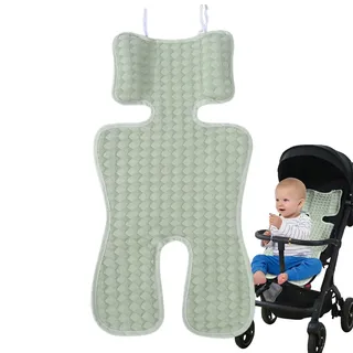 Kühlmatte Kinderwagen Babyschale Hitzeschutz Kindersitz Kühlung Auto, Autositz Kühlpad für Babys, Sommer Atmungsaktive Sitzeinlage für Kinderwagen, Kühlt Schützt den Sitzbezug vor Flecken (Grün)