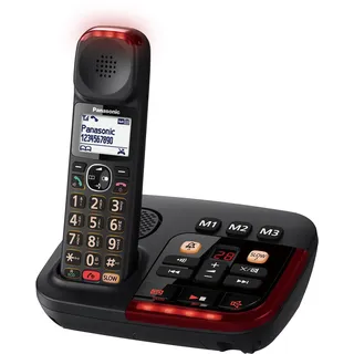 Panasonic KX-TGM420GB Digitales Schnurlostelefon, digitaler Anrufbeantworter, Basiseinheit & Einzelhörer, LCD, Slow-Talk-Modus, hörgerätekompatibel, Blockierung von Störanrufen, Deutsche Version