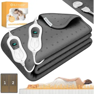 Kesser Wärmeunterbett mit Abschaltautomatik 160 x 140 cm Anthrazit