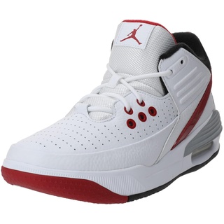 Jordan Max Aura 5 Herren White/Black-Varsity Red-Wolf Grey 44