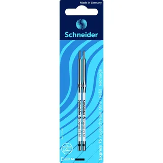 Schneider Schreibgeräte Kugelschreibermine 75 M schwarz, 2er (Nachfülleinheit, Schwarz)