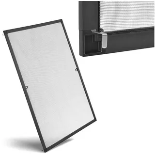 Juskys Fliegenschutzgitter mit Aluminiumrahmen 120 x 140 cm anthrazit