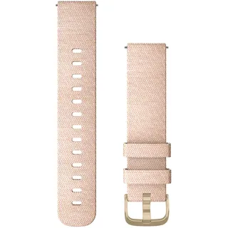 Quick Release 20 mm, Nylon Hellrosa mit Teilen in Weissgold