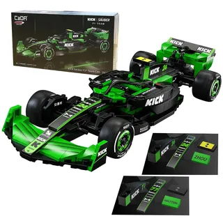Jamara 402861 CADA Kick Sauber F1® Team C44-2024 1:24 Bricks, Spielzeugauto, Sport Rennwagen für Kinder ab 8 Jahre, Set aus Klemmbausteinen, Geschenkidee für Kids, Detailgetreu