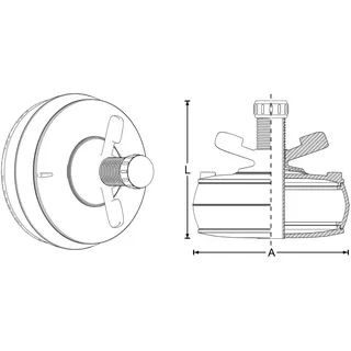 Crassus Schnellverschlussstopfen CSV 80 Pvc (70-87mm), bis 0,5 bar, Länge: 100mm, EPDM/PVC