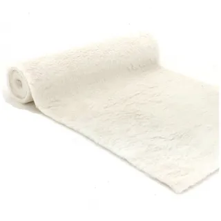 heimtexland Deko Fell Tischläufer Platzset Winter Plüsch Tischdeko Weihnachten 28x200 zuschneidbar DIY Tischband Typ902 Creme