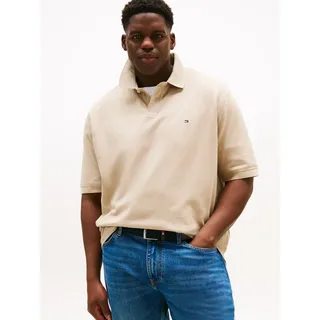Tommy Hilfiger Big & Tall Poloshirt "BT -1985 REGULAR POLO -B", Herren, Gr. XXL, grün (sandalwood), Jersey, Obermaterial: 96% Baumwolle, 4% Elasthan, TOMMY HILFIGER BIG & TALL, unifarben, regular fit normal, Rundhals, eingesetzt angesetztes Bündchen, Shirts, Große Größen