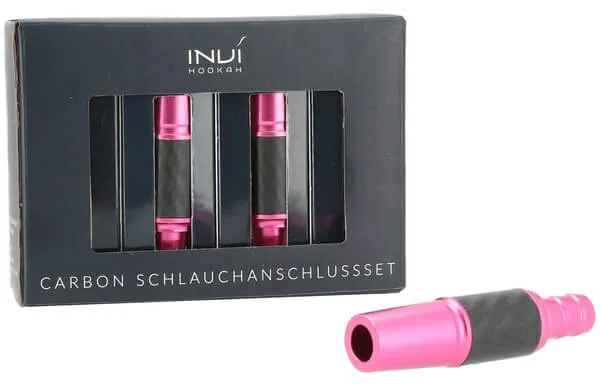 INVI Schlauchanschluss Set Alu-Carbon 18/8er | Pink