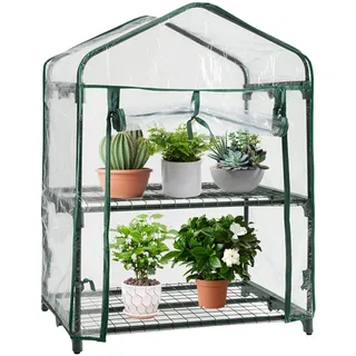 Facynde Gewächshaus Foliengewächshaus Winterfest Tomatenhaus Treibhaus Gartenhaus Frühbeet Tomatenhaus Gemüse Gewächshaus Überwinterungszelt Für Pflanzen ?Nur transparente PVC-Abdeckung?
