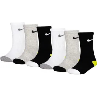 Nike Kids Smiley Crew Socken 6 Paare - Grey Heather - EU 27-35