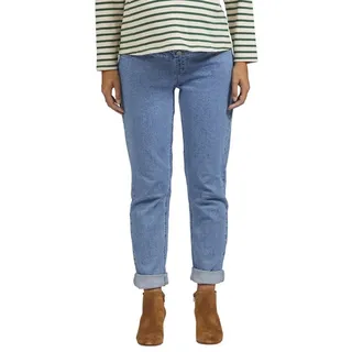 vertbaudet Umstandsjeans Umstands-Jeans mit Stretch-Einsatz, Mom-Fit Bundweite verstellbar blau 34