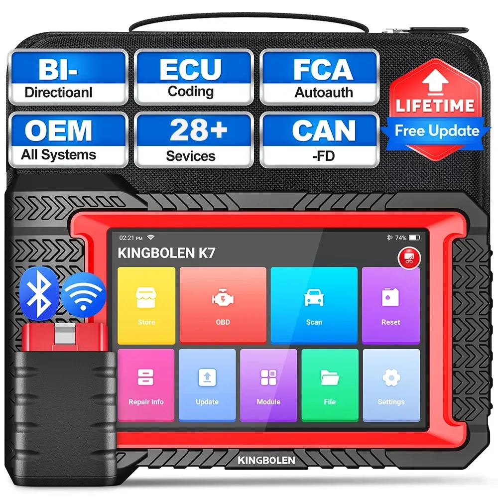 Lebenslanges kostenloses Update KINGBOLEN K7 ALLES System Deutsche Autodiagnosewerkzeuge ECU-Codierung Aktiver Test 28 Setzt OBD-Scanner PK LAUNCH X431 CRP919E BT