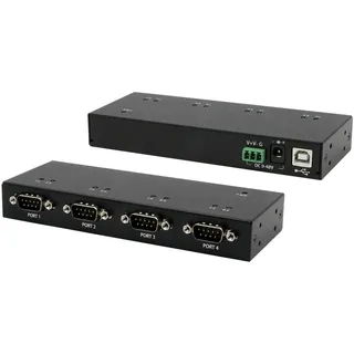 Exsys USB 2.0 zu 4S Seriell RS-232 Ports, Metallgehäuse FTDI Chip-Set