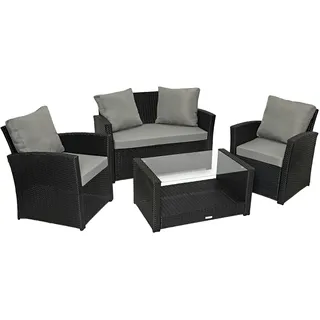Svita ROMA Lounge-Set schwarz