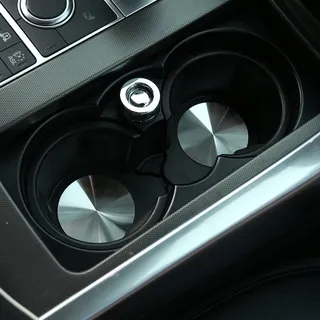 für Discovery Sport Discovery 4 LR5 Vogue Sport Auto Cup Holder Cover Matte Rand Edelstahl 2