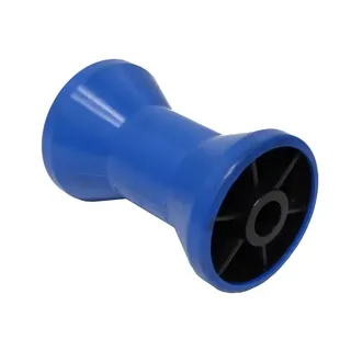 blaue Polyurethan Kielrolle b=130 Ø=80 mm  Innen-Ø 18mm