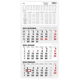 Trötsch Verlag Trötsch Dreimonatskalender Drei-Monatskalender 2026